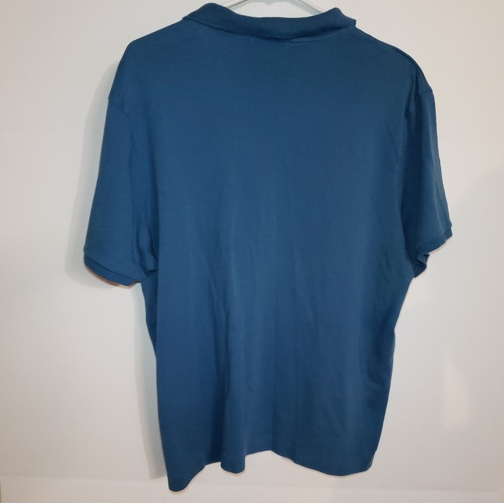 Men's Calvin Klein Solid Blue Short Sleeve Polo L - Picture 2 of 4